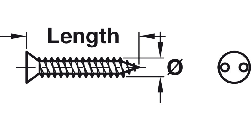 Security Screw 2 Hole Csk TH5 4.2x32mm