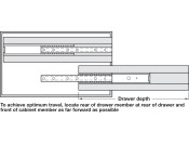 2726 BB Drawer Runner Sgl 15kg 400mm BZP
