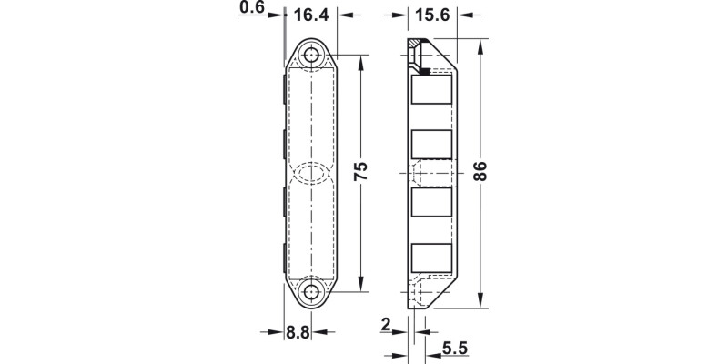 Magnetic Catch 8kg Screw SM ZA NP