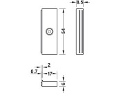 Slim Magnetic Catch 5kg Screw St/Pl Wht
