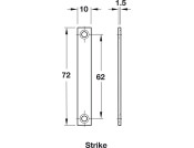 Slim Magnetic Catch 5kg Screw St/Pl Wht