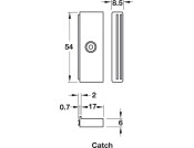 Slim Magnetic Catch 5kg Screw St/Pl Wht