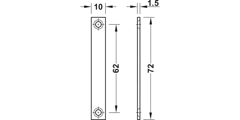 Slim Magnetic Catch 5kg Screw St/Pl Wht