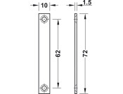 Slim Magnetic Catch 5kg Screw St/Pl Wht