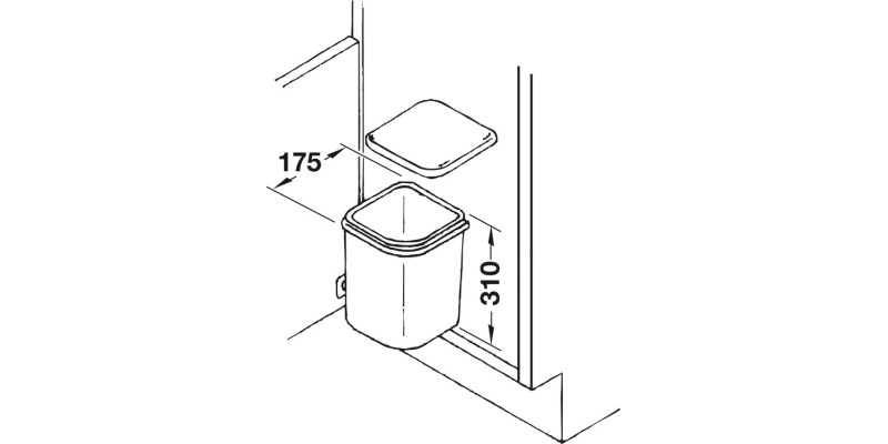 Pico Vanity Waste Bin 5L Pl White