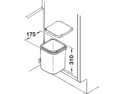 Pico Vanity Waste Bin 5L Pl White