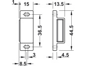 Magnetic Catch 3-4kg Screw St/Pl White