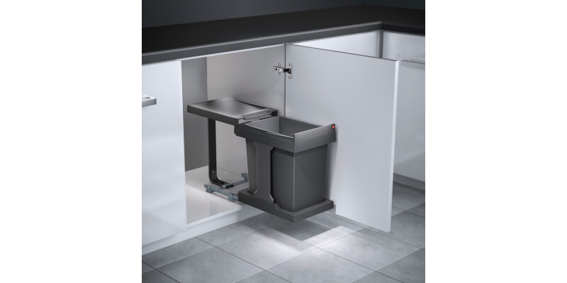Hailo Solo PO Bin 300mm 20L Slate