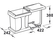 Hailo Solo PO Bin 300mm 20L Slate