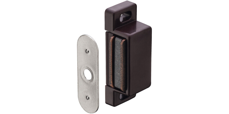 Magnetic Catch 2.0kg Screw St/Pl Brown