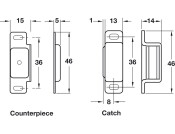 Magnetic Catch 6kg Screw St NP