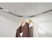 W/Robe Rail (Oval) 90D Curved Set Chrome