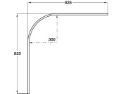 W/Robe Rail 90D 825x825mm SCP
