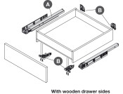 Dynapro Drawer Runner Liquid Full 70kg 650mm
