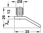 Drawer Lever Type Stop Plastic