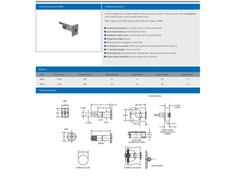 L&F 5804 PEDESTAL LOCK
