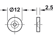Mortice Magnetic Catch 2kg St/Pl Black