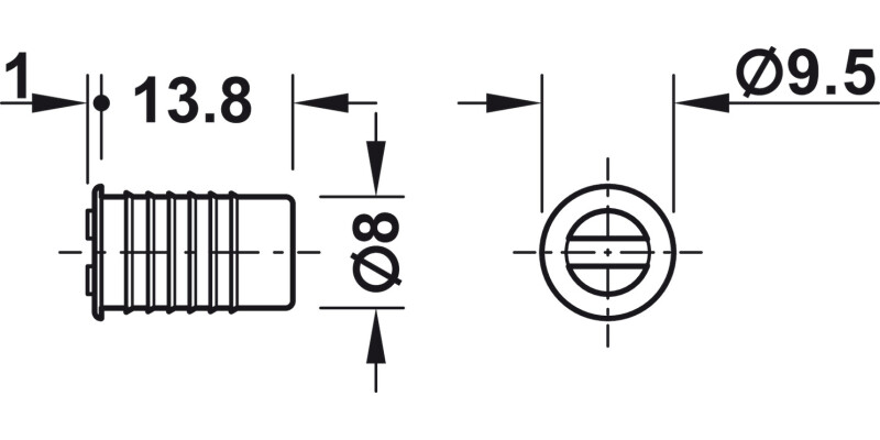 Mortice Magnetic Catch 2kg St/Pl Black
