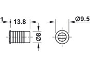 Mortice Magnetic Catch 2kg St/Pl Black
