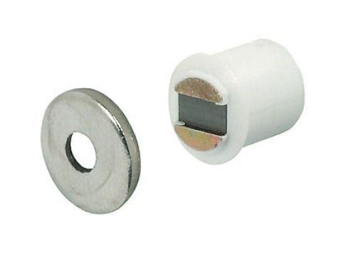 Magnetic Catch, Pull (approx) 1.8 kg, for Glue Fixing, Mortice Type, Plastic