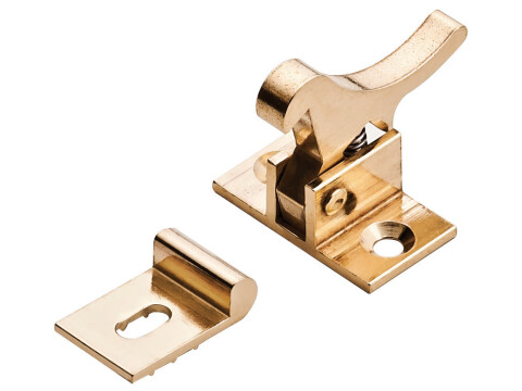 Elbow Catch Spring Loaded Uni Brass Pol