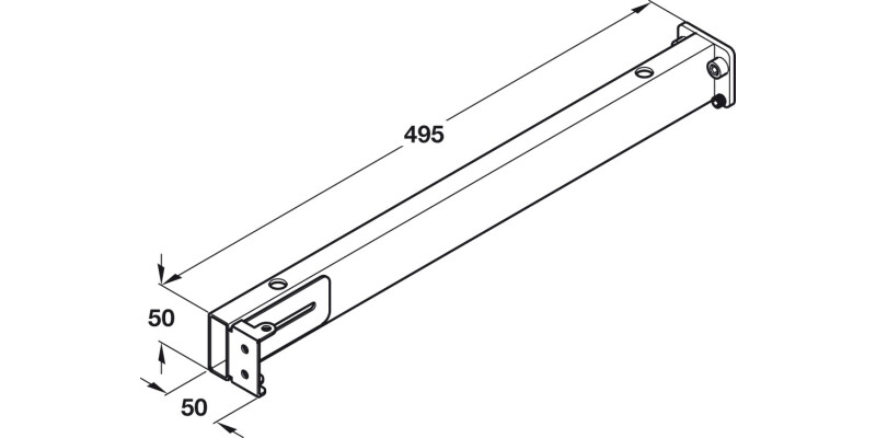 Ropox Support for Worktop St Wht Paint