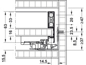 Dynapro Drawer Runner Full 40kg 350mm SZP
