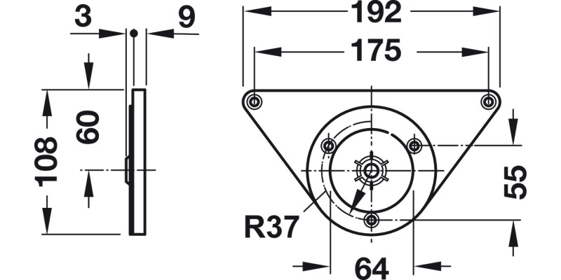 Leg w Adj D60x438mm Tub St PCP