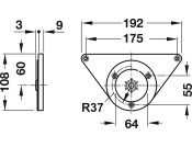 Leg w Adj D60x438mm Tub St PCP