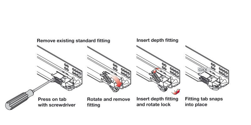 Dynapro 4D Clip 3.5mm Depth Adj Pl Gry
