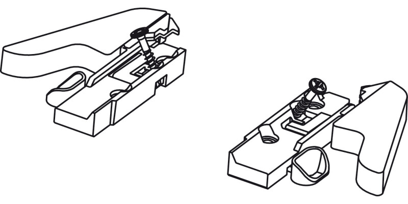 Marc Bracket Set Screwfix/Clip Pl Blk
