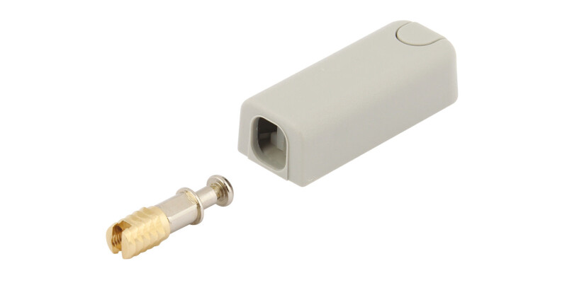 Spring Push Catch Pl/St Grey