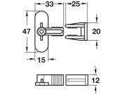 Permafix Block SF 47x33x15mm Pl CrWht