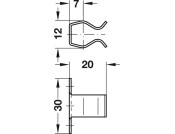 Plinth Spring Catch Steel/Nylon