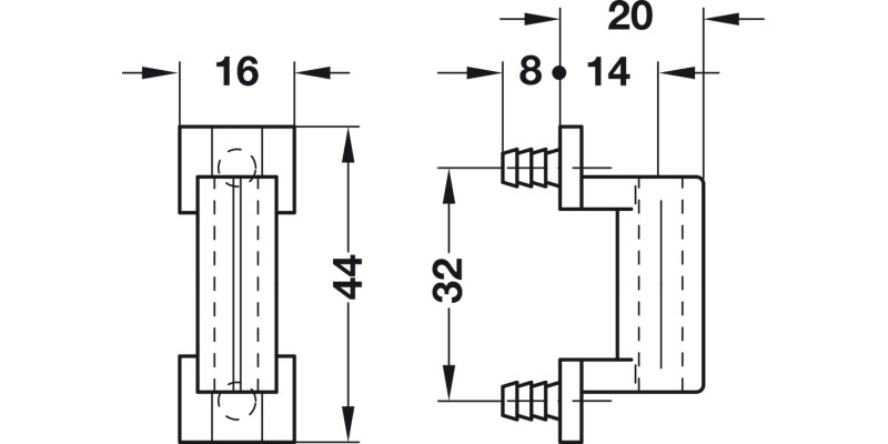 Plinth Spring Catch Steel/Nylon