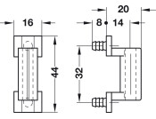 Plinth Spring Catch Steel/Nylon