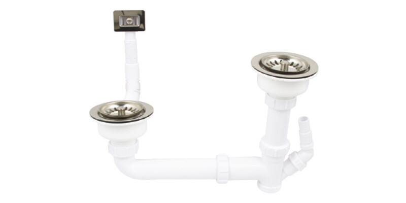 RM WKIT22/ Waste Kit Double Pol Chrome