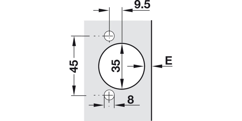 Red Jig Supplement-Hinge D3545/9.5mm