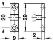 Twin Ball Catch 49mm Brass
