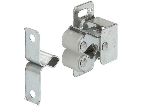 Twin Roller Catch Sprung Steel Burnished