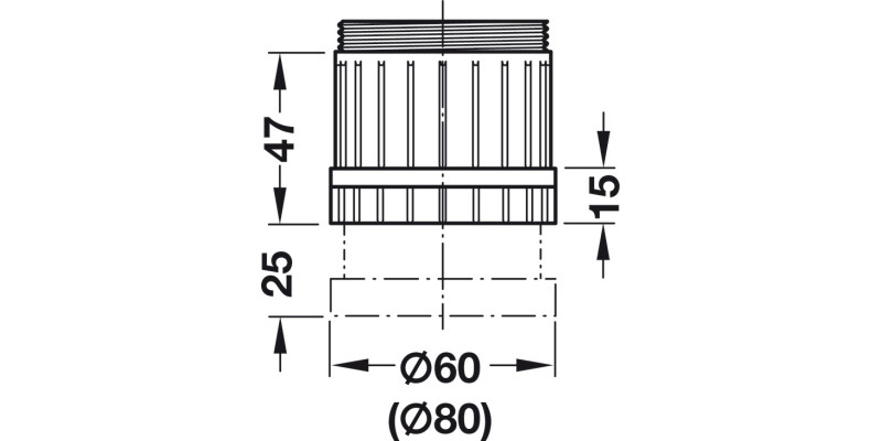Height Adjustable Foot D60mm Pl Blk