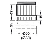 Height Adjustable Foot D60mm Pl Blk