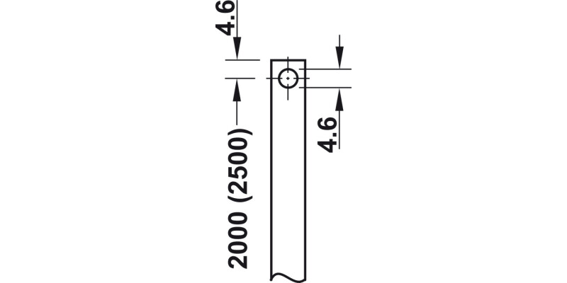 Profile Rods 2000mm High Doors St Galv