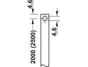 Profile Rods 2000mm High Doors St Galv