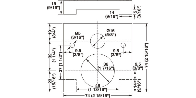 Red Jig Drill Guide-Maxifix 55/35mm