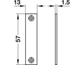 Striking Plate 57.13x1.5mm Steel NP