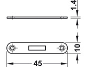 Hook Bolt Mortice Lock BS 9mm UH St Brz