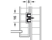 Guide Rail 8/285mm Pl White