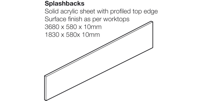 Maia Iceberg Half S/B 1800 x 580 x 10 mm