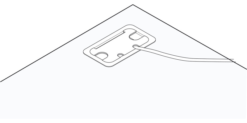 Cable Outlet Rect 55x105mm Pl Black